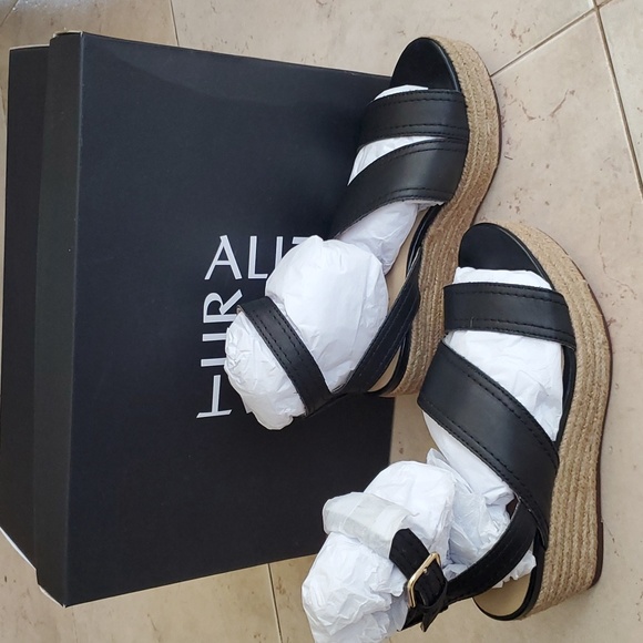 Naturalizer Black Leather Strappy Espadrille Women's Size 4.5 - Picture 2 of 6